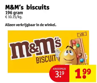 Kruidvat M&M’s biscuits aanbieding