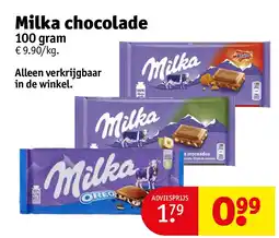 Kruidvat Milka chocolade aanbieding