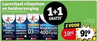 Kruidvat Lucovitaal vitaminen en huidverzorging aanbieding