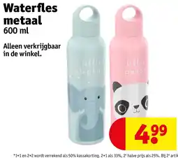 Kruidvat Waterfles metaal aanbieding