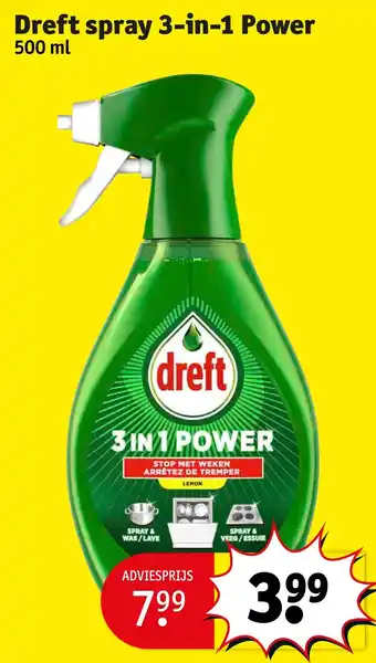 Kruidvat Dreft spray 3-in-1 Power aanbieding