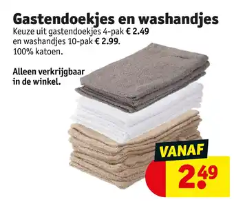 Kruidvat Gastendoekjes en washandjes aanbieding