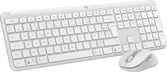 Coolblue Logitech MK950 Signature Clavier Sans Fil Connecté et Souris Combo Azerty Blanc aanbieding