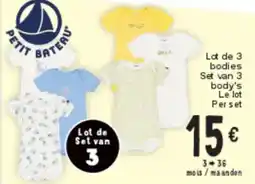 Cora Lot de 3 bodies Set van 3 body's aanbieding