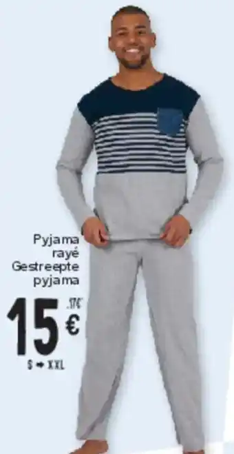 Cora Pyjama rayé Gestreepte pyjama aanbieding