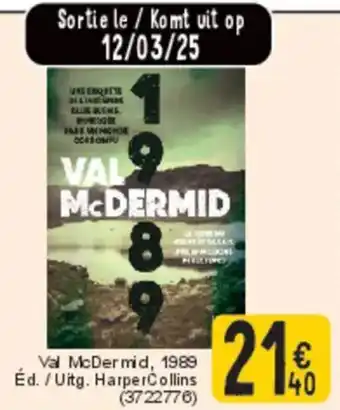 Cora Val McDermid, 1989 Éd. / Uitg. HarperCollins aanbieding