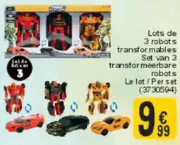 Cora Set van 3 transformeerbare robots aanbieding