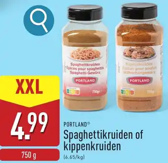 ALDI Portland spaghettikruiden of kippenkruiden aanbieding