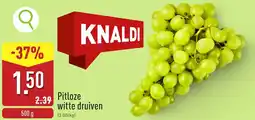 ALDI Pitloze witte druiven aanbieding