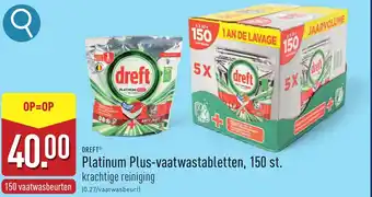 ALDI Dreft platinum plus-vaatwastabletten aanbieding