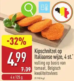 ALDI Kipschnitzel op Italiaanse wijze aanbieding