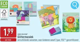 ALDI Home creation glittermozaïek aanbieding