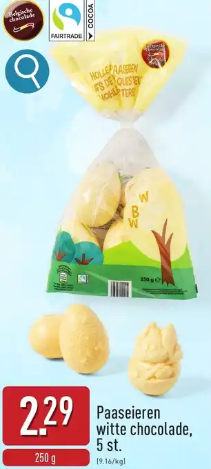 ALDI Paaseieren witte chocolade aanbieding