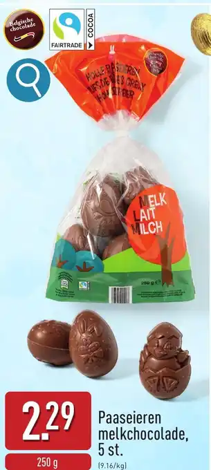 ALDI Paaseieren melkchocolade aanbieding