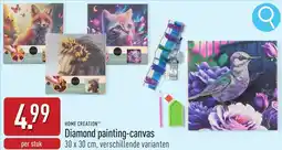 ALDI Home creation diamond painting-canvas aanbieding