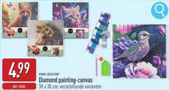 ALDI Home creation diamond painting-canvas aanbieding