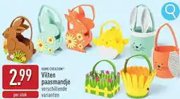 ALDI Home creation vilten paasmandje aanbieding