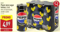 ALDI Pepsi zero sugar lemon aanbieding