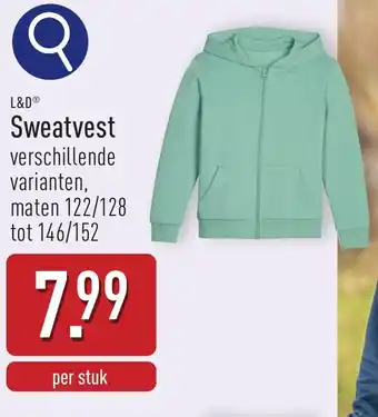 ALDI L&D Sweatvest aanbieding