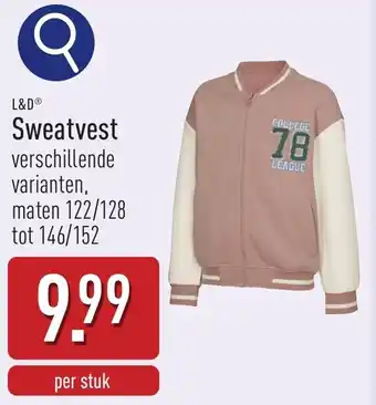 ALDI L&D Sweatvest aanbieding