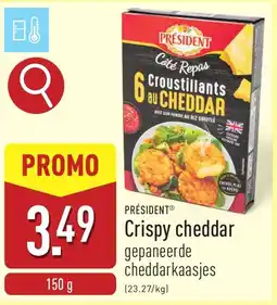 ALDI Président  crispy cheddar aanbieding