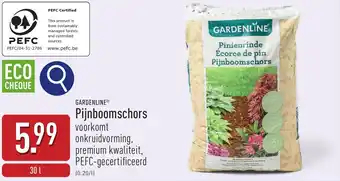 ALDI Gardenline pijnboomschors aanbieding