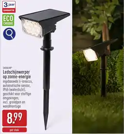 ALDI Casalux ledschijnwerper op zonne energie aanbieding