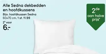 Leen Bakker Alle Sedna dekbedden en hoofdkussens aanbieding