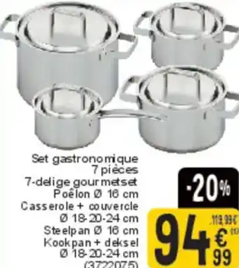 Cora Haute cuisine set gastronomique 7 pièces aanbieding