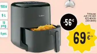 Cora Moulinex Friteuse AIR FRYER EZ245 H20 aanbieding