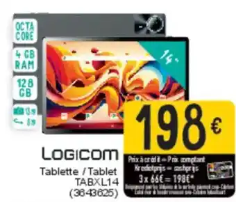 Cora Logicom Tablette TABXL14 aanbieding