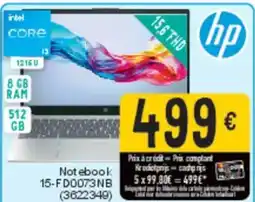 Cora hp Notebook 15-FD0073 NB aanbieding