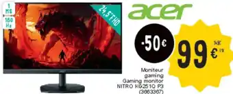 Cora acer Moniteur gaming NITRO KG251Q P3 aanbieding