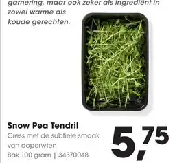 Hanos Snow Pea Tendril aanbieding