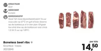 Hanos Boneless beef ribs aanbieding