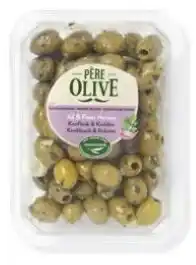 Hanos Père Olive groene olijven met knoflook aanbieding