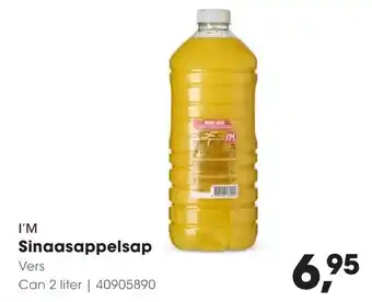 Hanos I'M Sinaasappelsap aanbieding