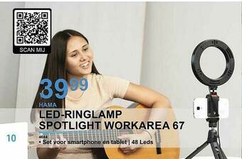 AUVA Hama Led-ringlamp Spotlight Workarea 67 aanbieding