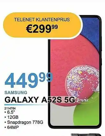 AUVA Samsung Galaxy A52s 5g aanbieding