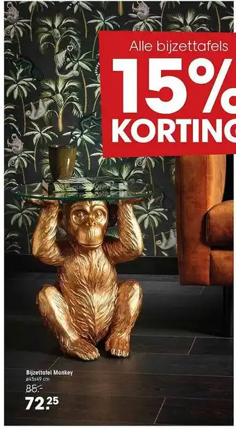 Kwantum Bijzetaffel Monkey aanbieding