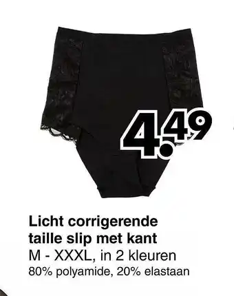 Wibra Licht Corrigerende Taille Slip Met Kant aanbieding