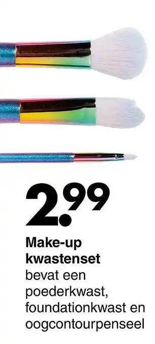 Wibra Make-up Kwastenset aanbieding