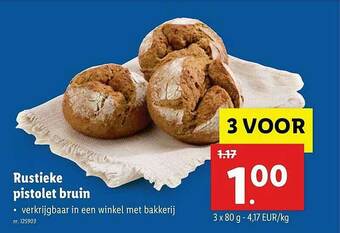 Lidl Rustieke Pistolet Bruin aanbieding