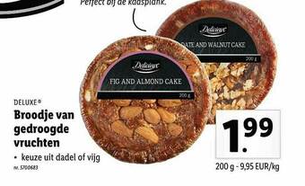 Lidl Deluxe Broodje Van Gedroogde Vruchten aanbieding