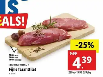 Lidl Limited Edition Fijne Fazantfilet aanbieding