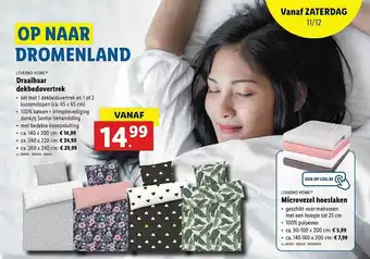 Lidl Livarno Home Draaibaar Dekbedovertrek, Livarno Home Microvezel Hoeslaken aanbieding