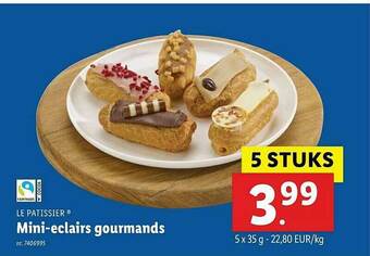 Lidl Le Patissier Mini-eclairs Gourmands aanbieding
