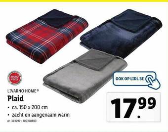 Lidl Livarno Home Plaid aanbieding