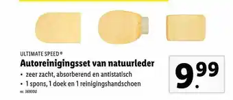 Lidl Ultimate Speed Autoreinigingsset Van Natuurleder aanbieding