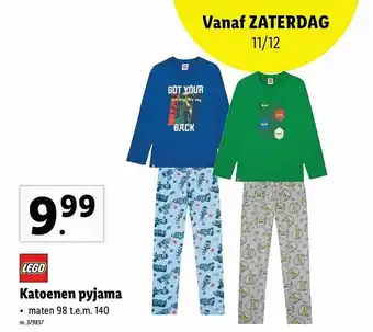Lidl Lego Katoenen Pyjama aanbieding